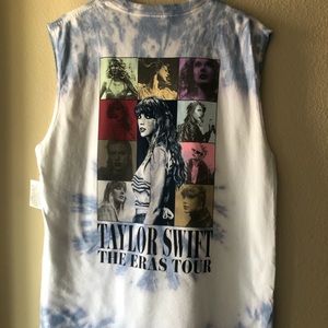 Taylor Swift The Era Tour's tie dye no sleeve tshirt